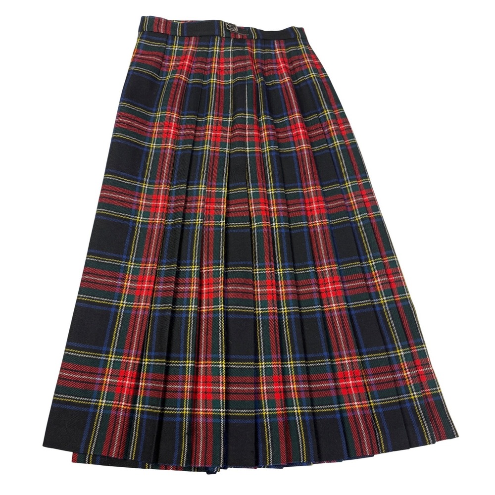 Moffat Woollens Plaid Wool Kilt Skirt Made in Scotland Red Green Tartan USA 10 - Picture 4 of 11